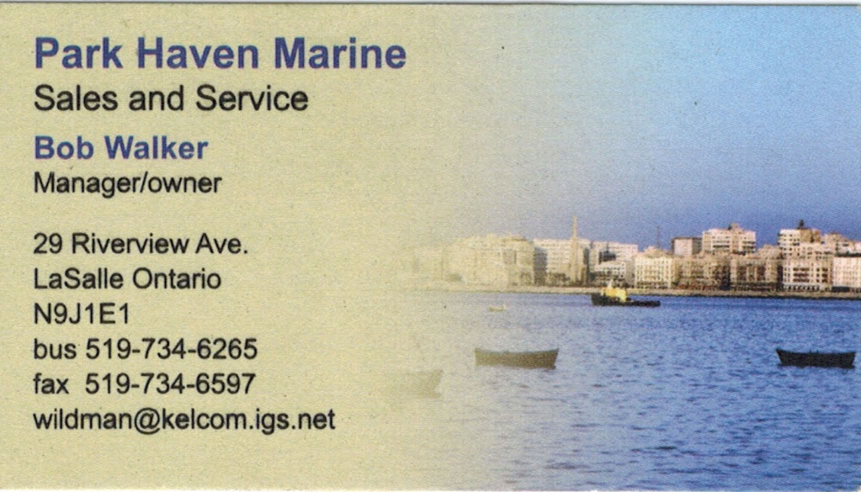 Park Haven Marine Sales and Service - Bob Walker